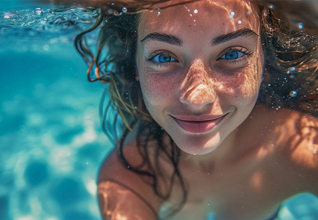 bonheur de la baignade en camping naturiste en occitanie