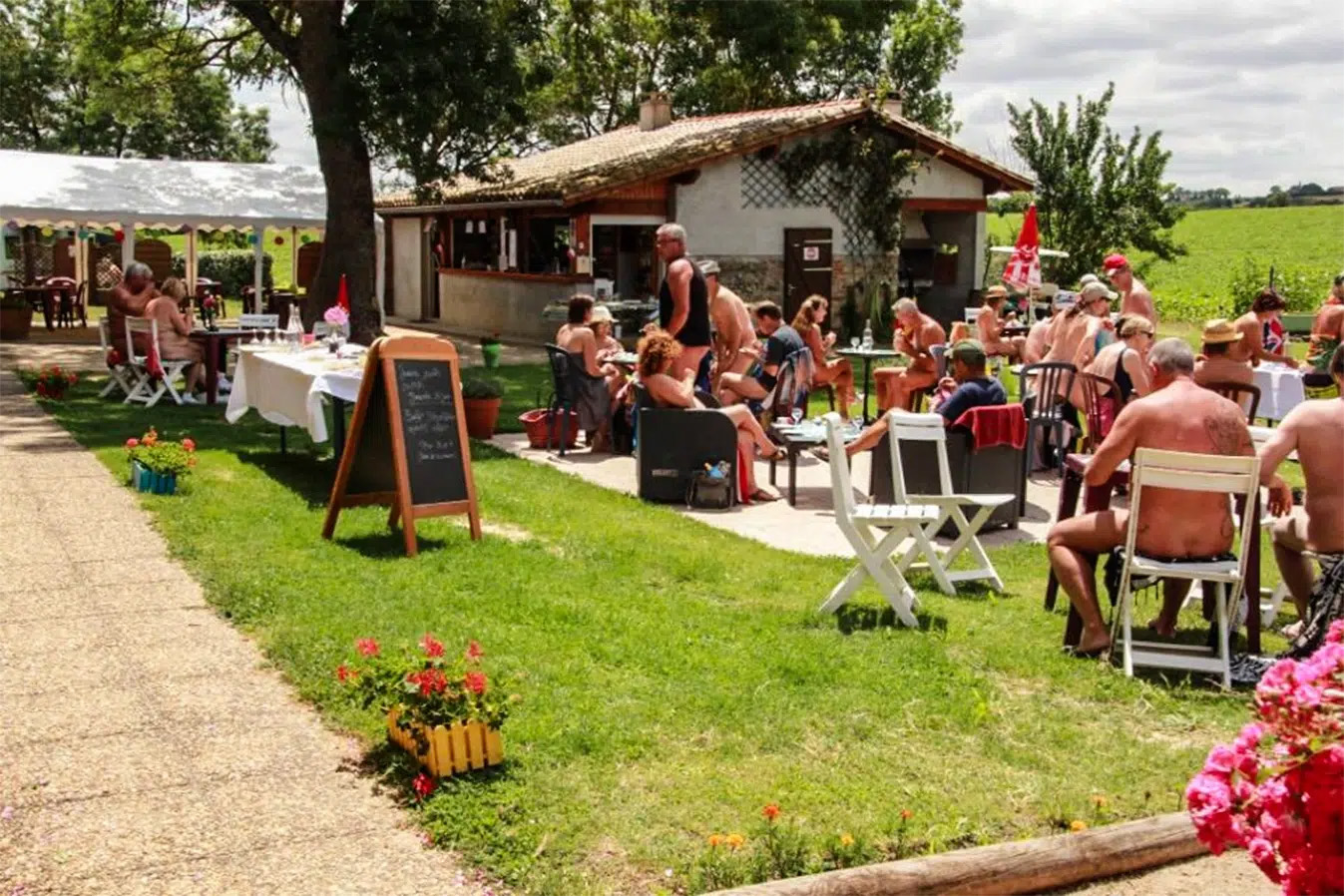 restaurant camping naturiste les aillos